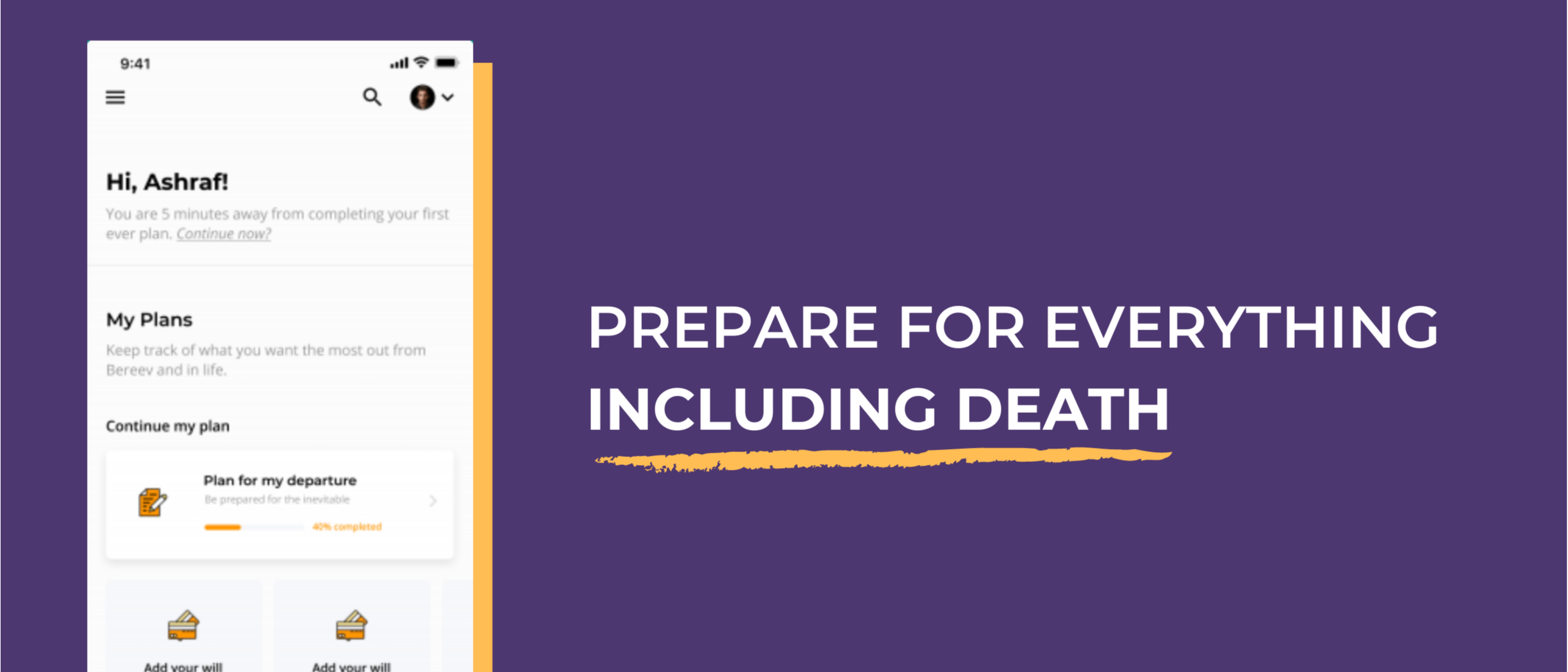 Bereev | Death Preparation App